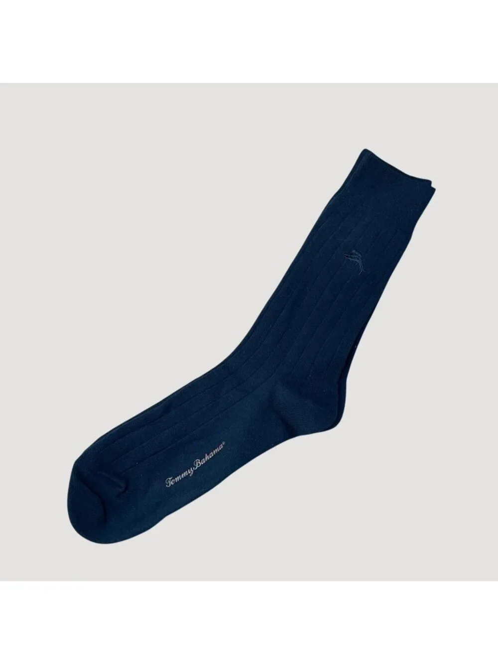 NWT Tommy Bahama Men's Casual Crew Socks Navy & Charcoal 3 Pairs One Size Fits